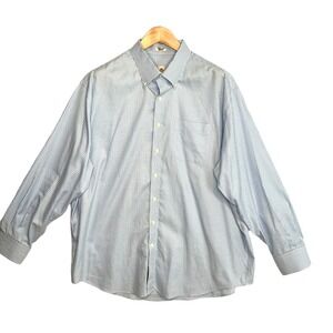 Peter Millar 2XL Light Blue Checkered Long Sleeve Shirt Button Down